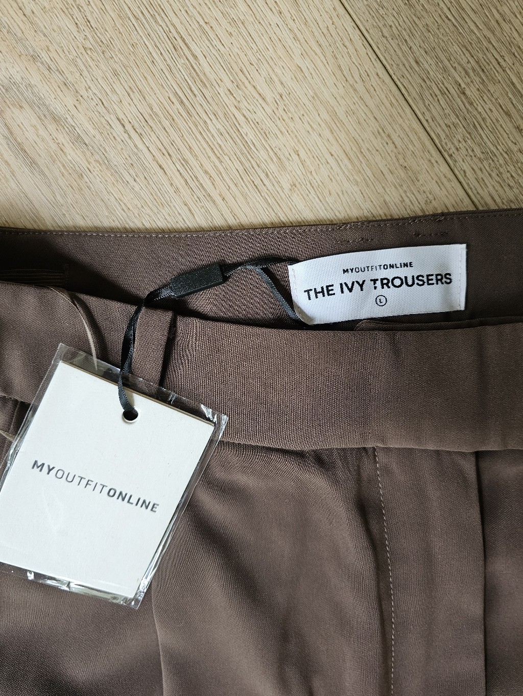 My Outfit Online The Ive Wide Leg Pleated Trousers Nwt Java Brown — image 5 of 8
